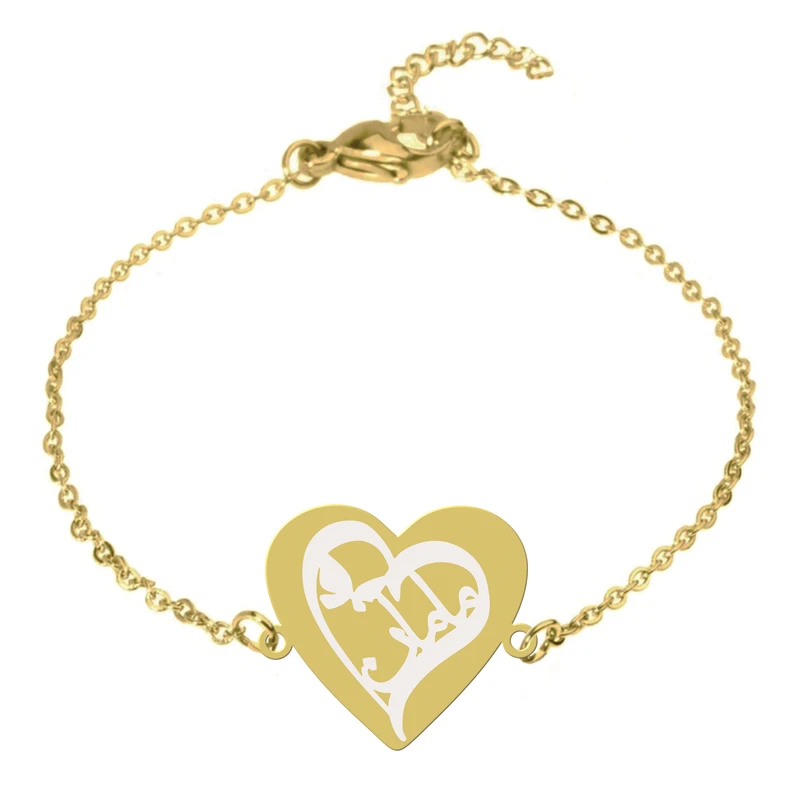 دستبند زنجیری زنانه هایکا طرح مامان و قلب و پروانه کد zd.jh 29