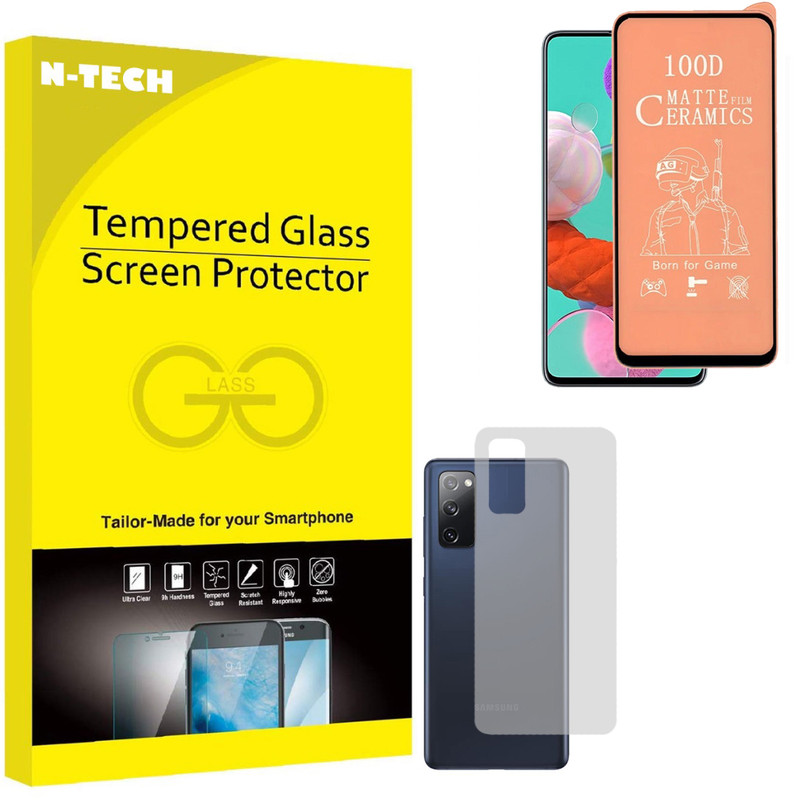  محافظ صفحه نمایش سرامیکی مات انتک مدل CRBKM-01 مناسب برای گوشی موبایل سامسونگ Galaxy S20 Fe به همراه محافظ پشت گوشی 