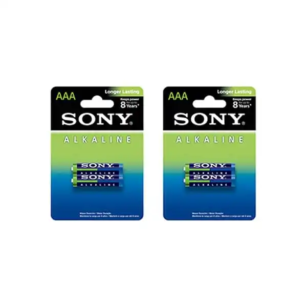 باتری نیم قلمی سونی مدل آلکالاین LR03 بسته 4 عددی