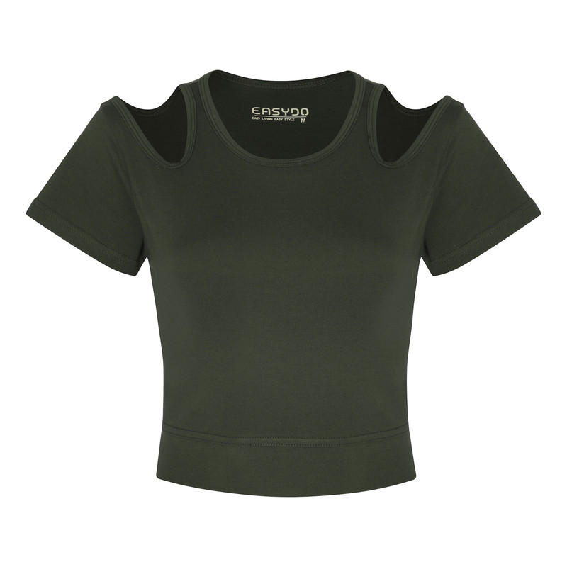 کراپ‌ تی‌شرت آستین کوتاه زنانه ایزی دو