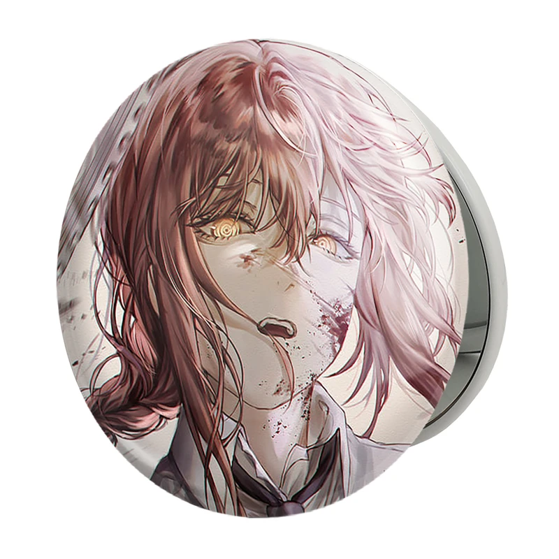 آینه جیبی خندالو طرح ماکیما انیمه مرد اره ای Chainsaw Man مدل تاشو کد 17999 