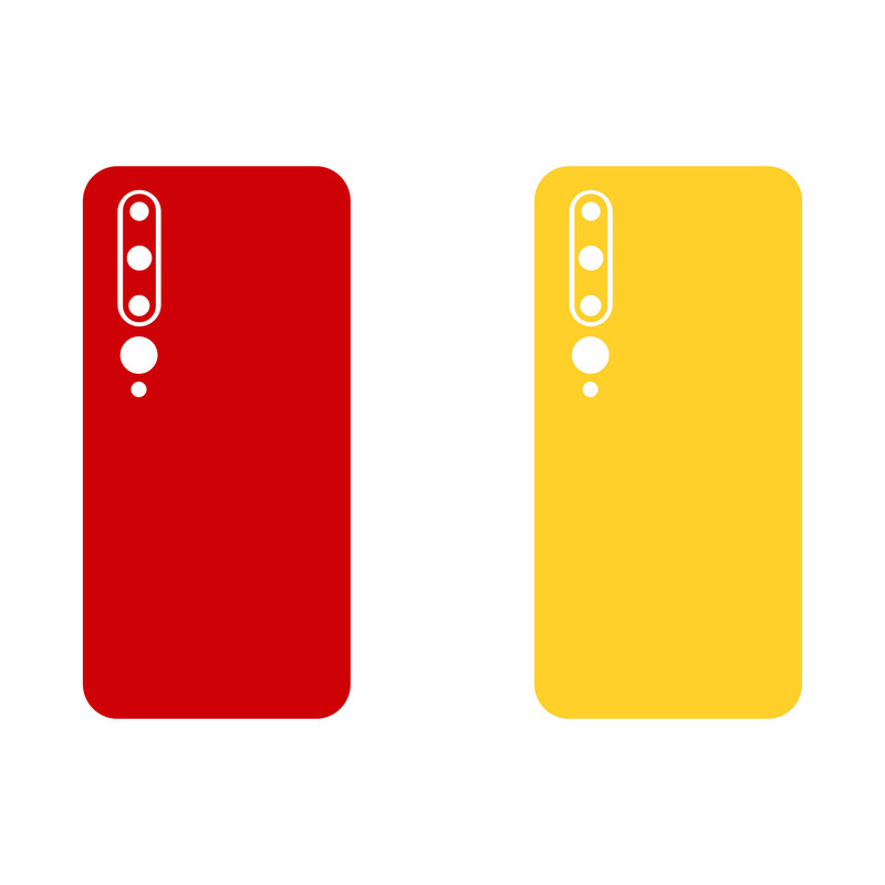 برچسب پوششی مدل X05-Yellow&Pink مناسب برای گوشی موبایل شیائومی Mi 10 5G مجموعه دو عددی
