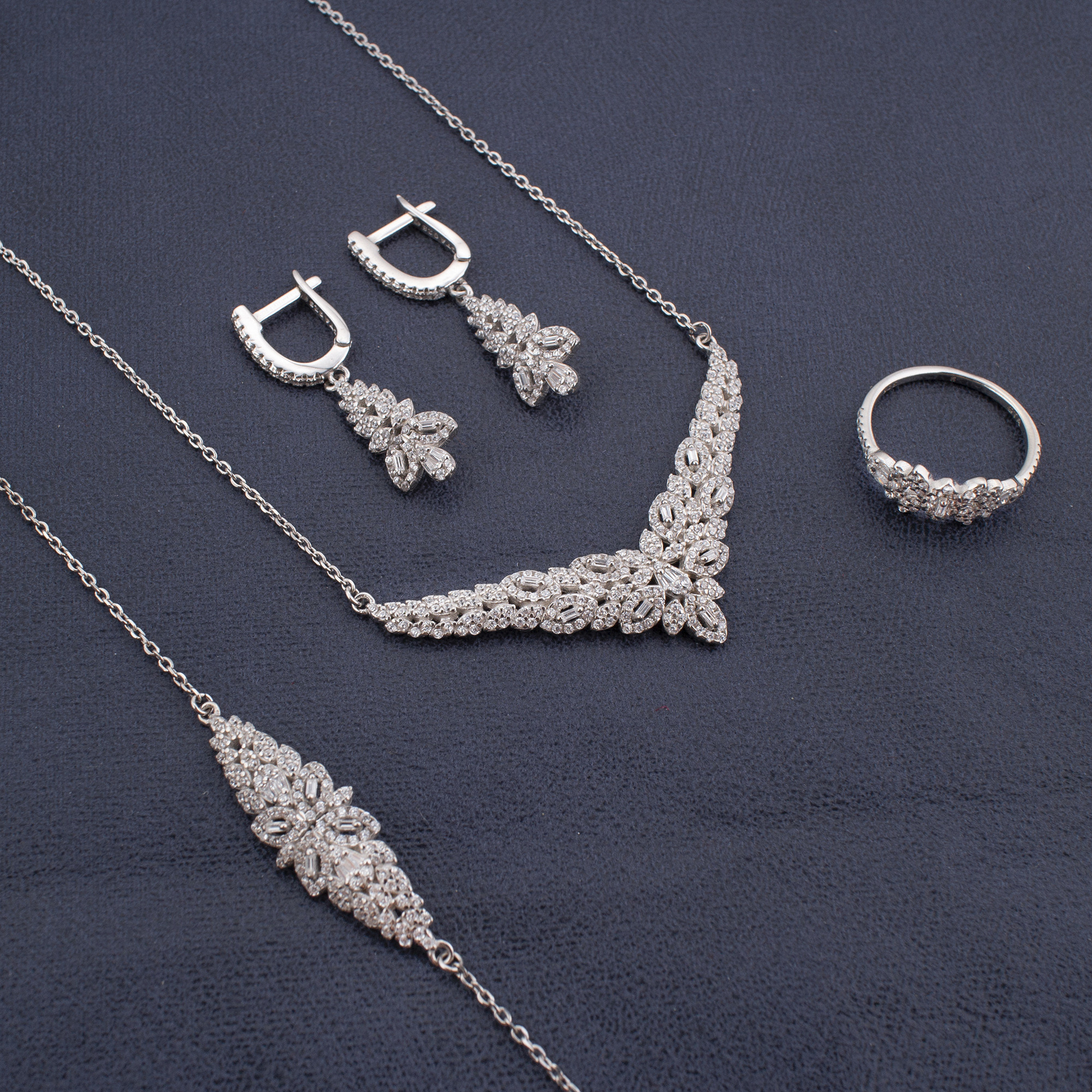 ست نقره زنانه مدل مدل AMITIS_N160