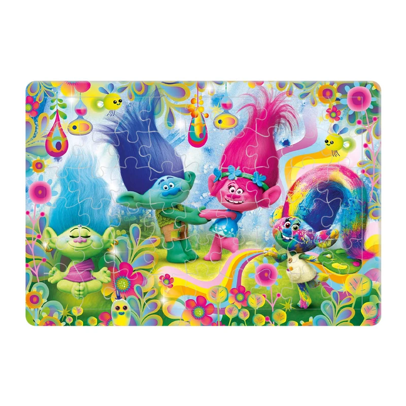 پازل 54 تکه هومرو مدل PL748 طرح انیمیشن ترول ها