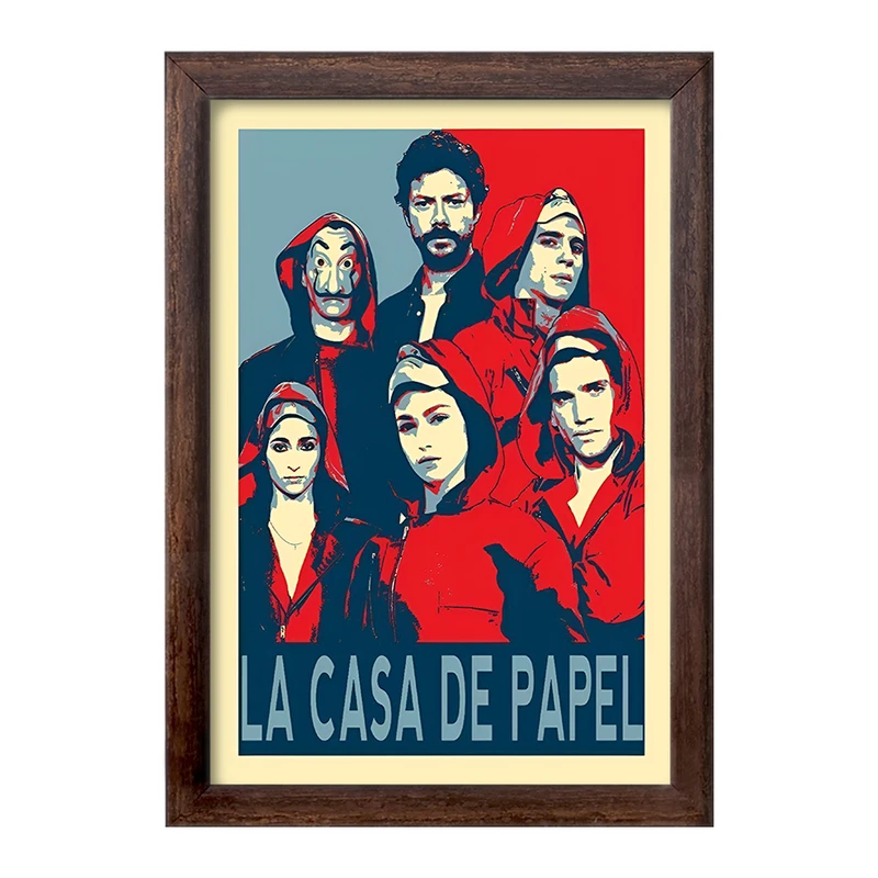 تابلو خندالو طرح خانه کاغذی (Money Heist) کد F6465