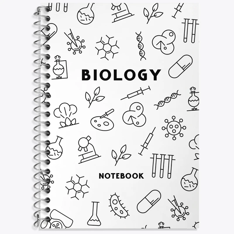 دفتر زبان 50 برگ خندالو مدل دو خط طرح زیست شناسی کد N1191