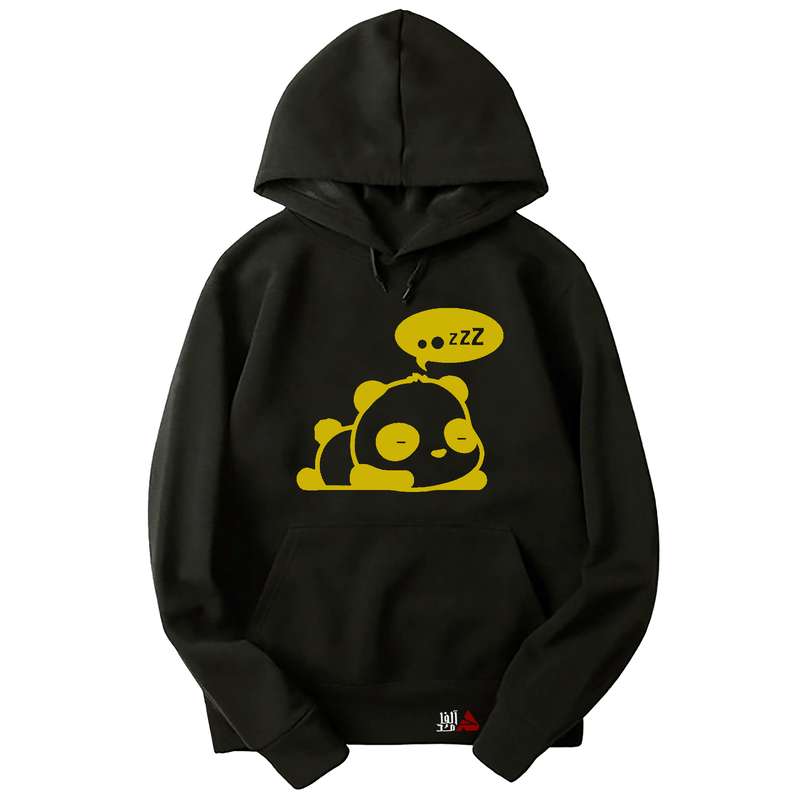 هودی دخترانه مدل پاندای خوابالو کد T03 رنگ نوک مدادی