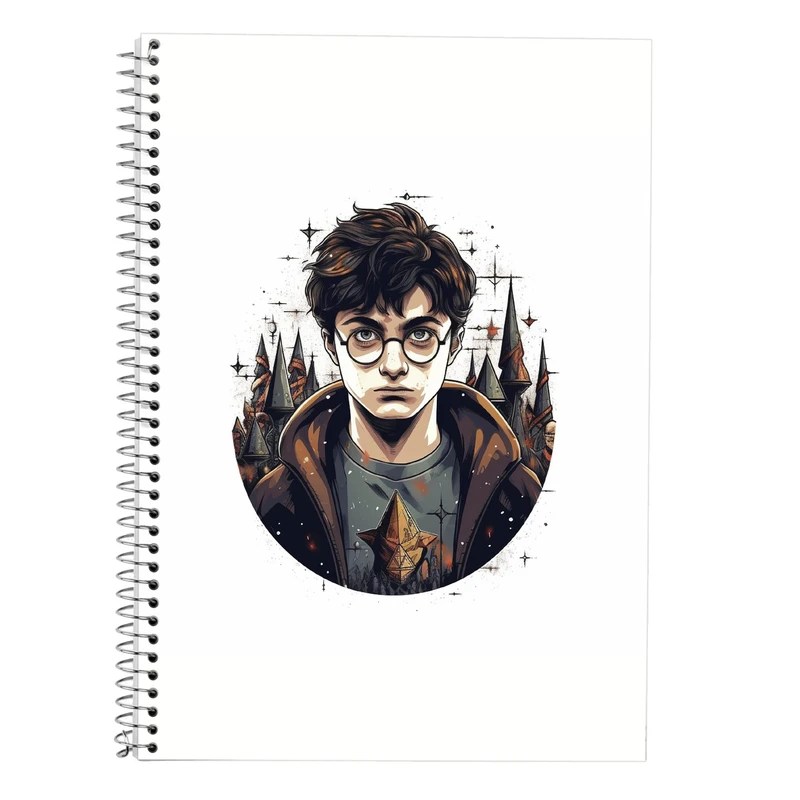 دفتر زبان 50 برگ مدوپد مدل سه خط طرح هری پاتر harrypotter کد DF10209