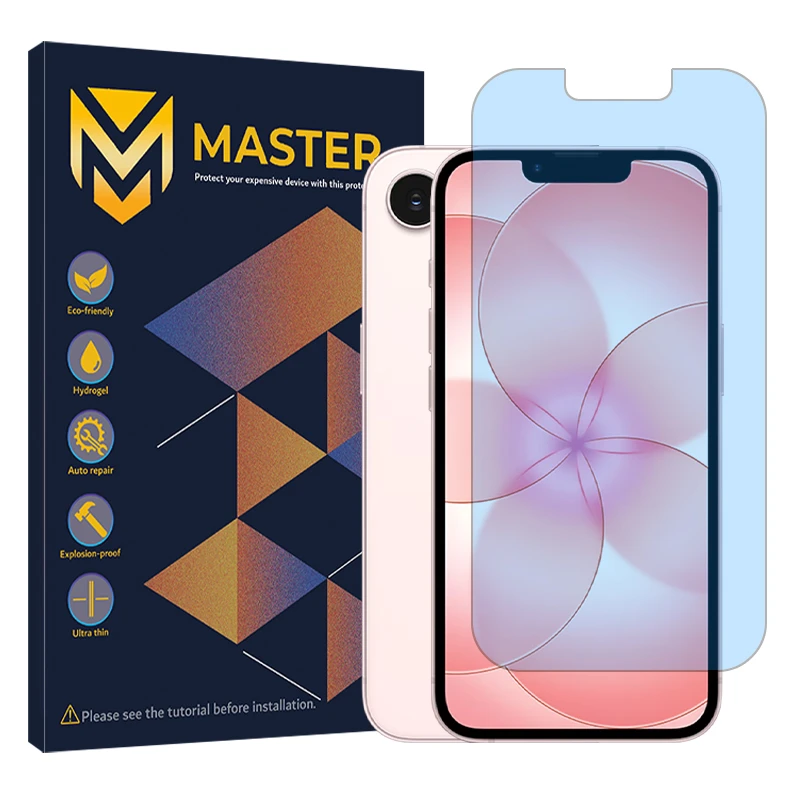 محافظ صفحه نمایش مات آنتی بلو مستر مدل هیدروژلی مناسب برای گوشی موبایل اپل iPhone 17e