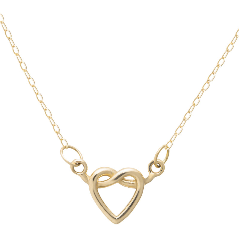 گردنبند طلا 18 عیار زنانه کرابو مدل قلب و گره کد Kr102468