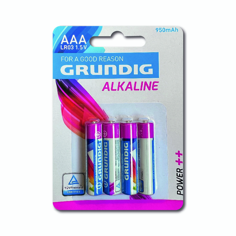 باتری نیم قلمی گروندیگ مدل Alkaline بسته 4 عددی