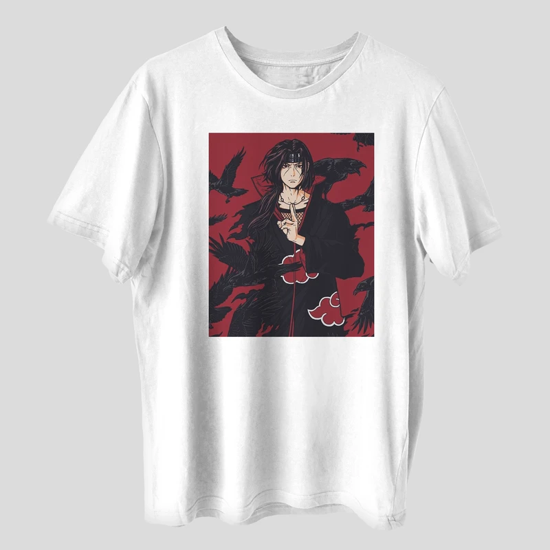 تی شرت آستین کوتاه مردانه مدل انیمه ای ناراتو شخصیت ایتاچی anm449