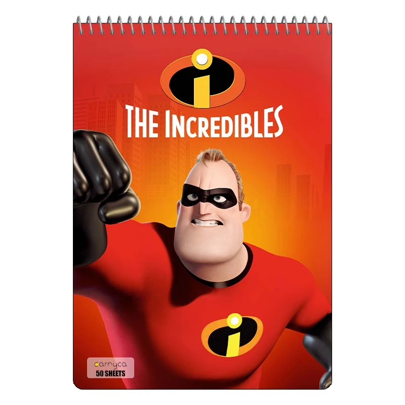 دفتر نقاشی 50 برگ سیمی کارنیکا طرح شگفت انگیزان The Incredibles کد 35013