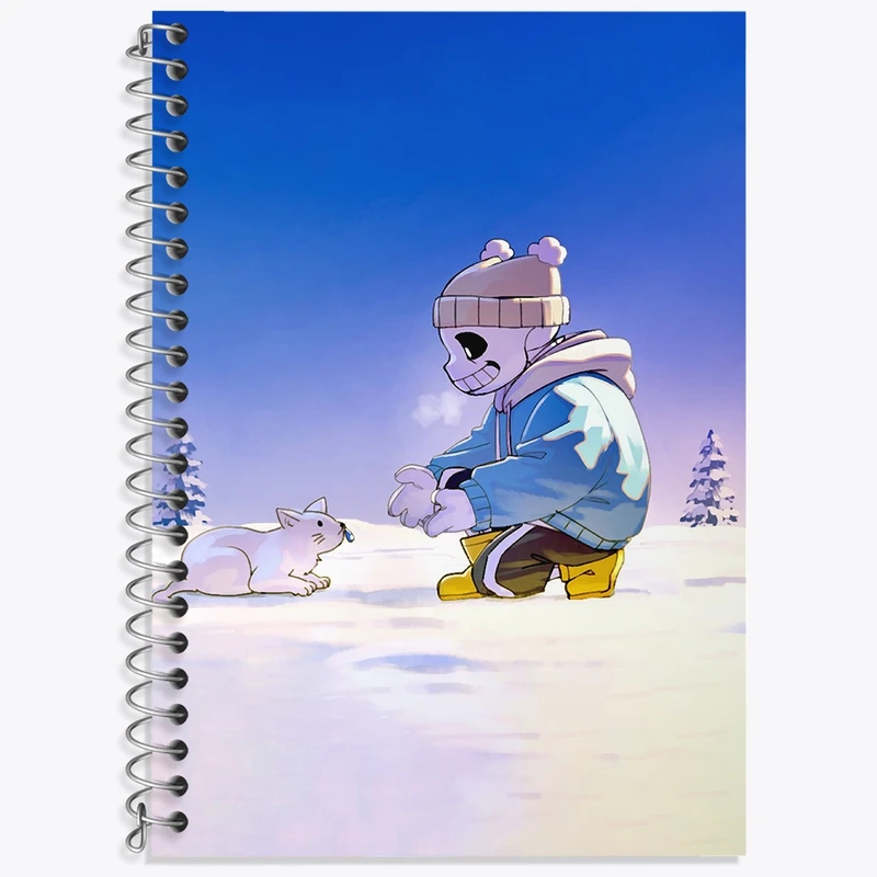 دفتر زبان 50 برگ خندالو مدل دو خط طرح بازی آندرتیل (Undertale) کد 31748