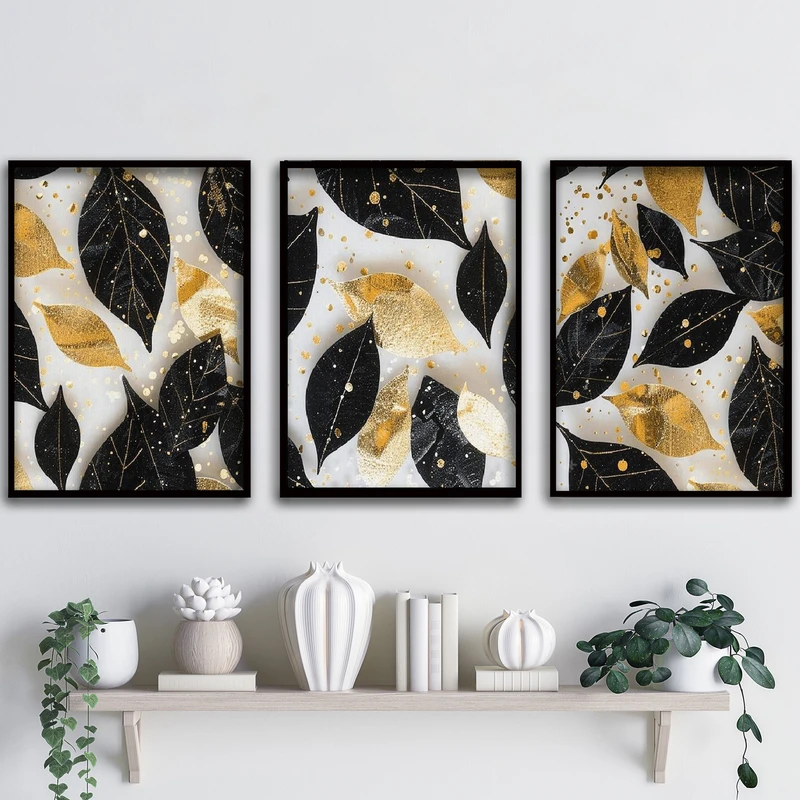 تابلو آتریسا طرح آبستره مدل ATA59 مجموعه 3 عددی