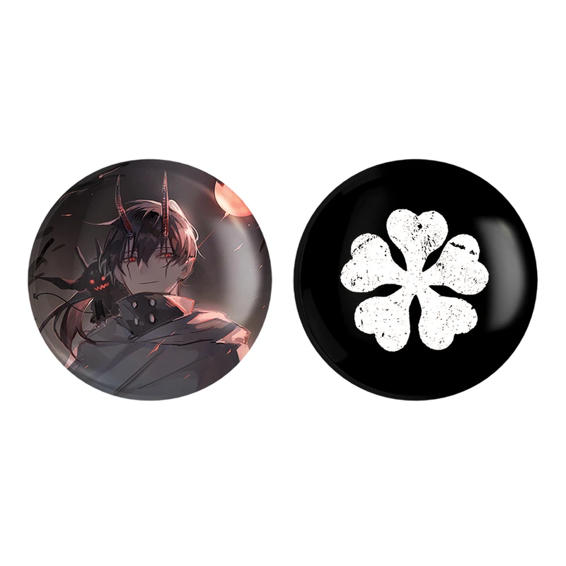 مگنت خندالو طرح پنج شبدر شیطانی و نچت فاست انیمه Black Clover کد 1172411722 مجموعه 2 عددی