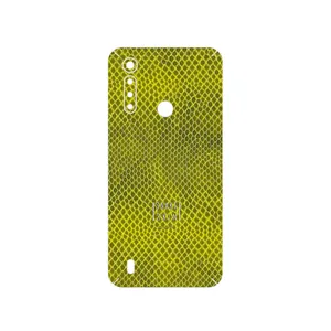 MAHOOT Yellow Snake Skin Cover Sticker for Motorola Moto G8 Power Lite