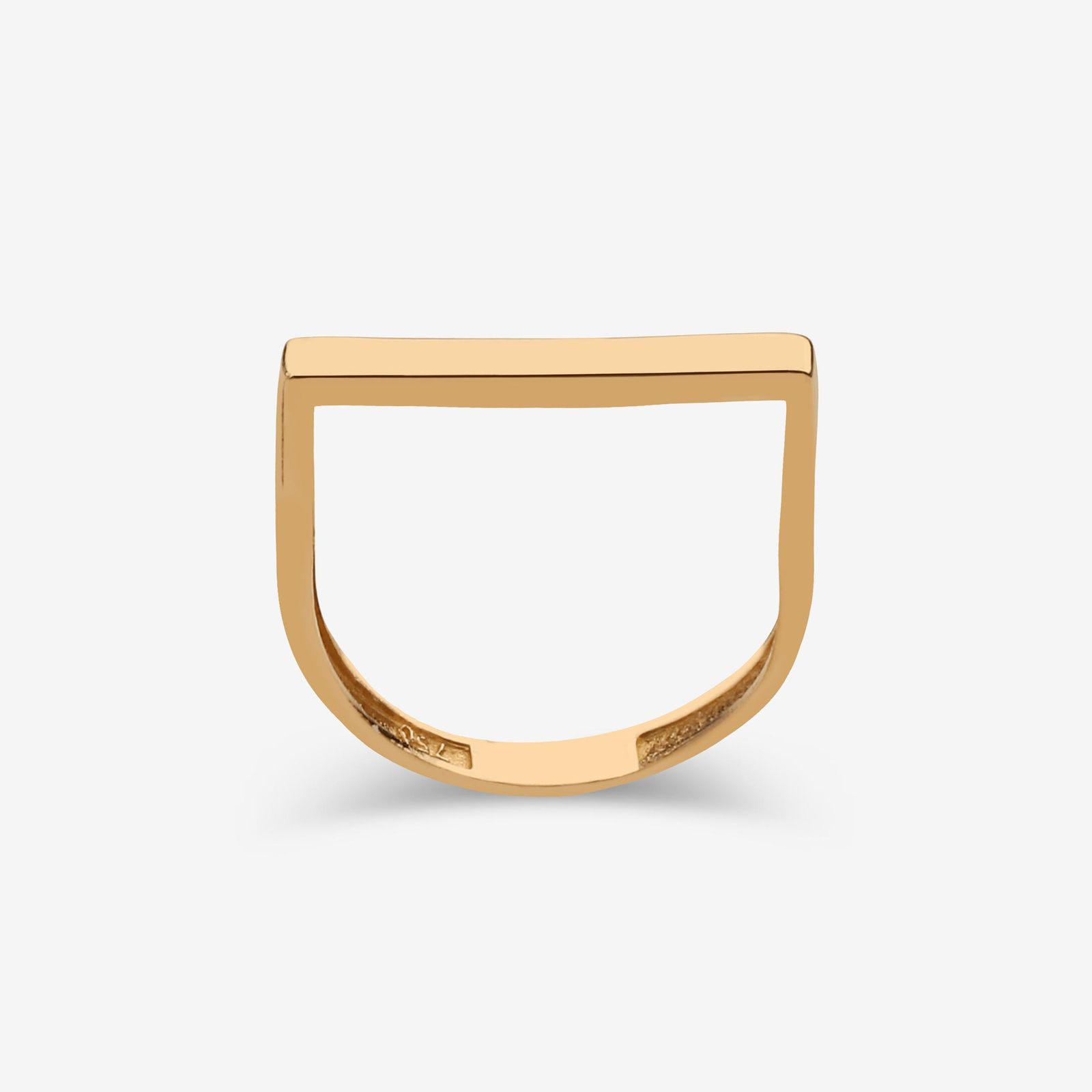 انگشتر طلا 18 عیار زنانه حافا گلد مدل r007 سایز 56 -  - 1