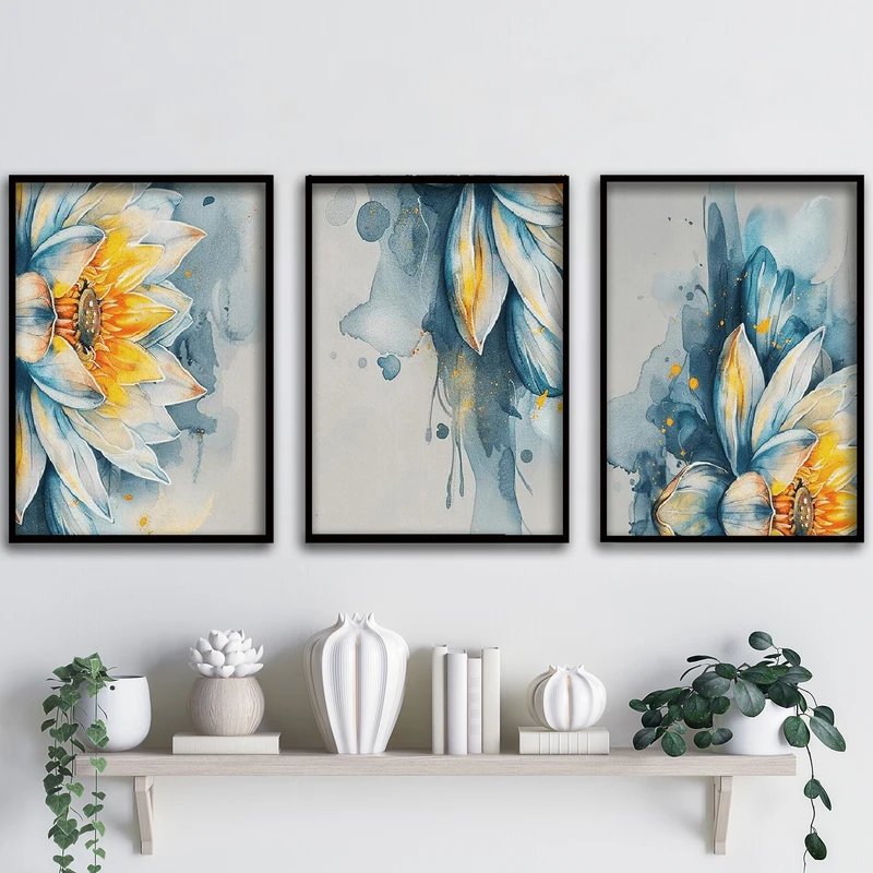 تابلو آتریسا طرح آبستره مدل ATA72 مجموعه 3 عددی