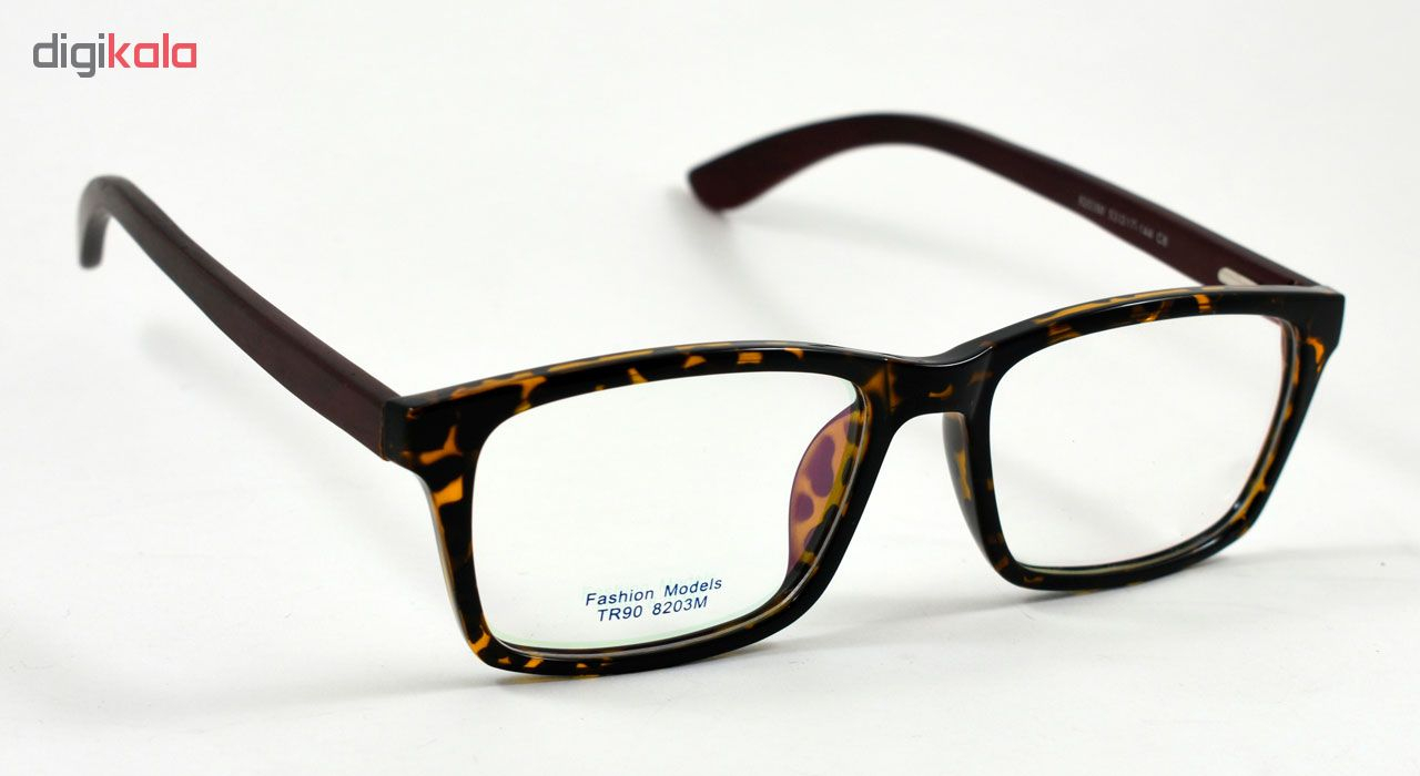 فریم عینک طبی مدل Tr90 Pure Wooden Leopard