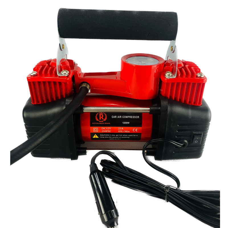 کمپرسور باد فندکی رویال مکس کد CAR AIR COMPRESSOR مجموعه 16عددی