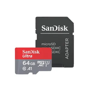 کارت حافظه microSDXC سن دیسک مدل Ultra A1 کلاس 10 استاندارد UHS-I سرعت 98MBps ظرفیت 64 گیگابایت به همراه آداپتور SD