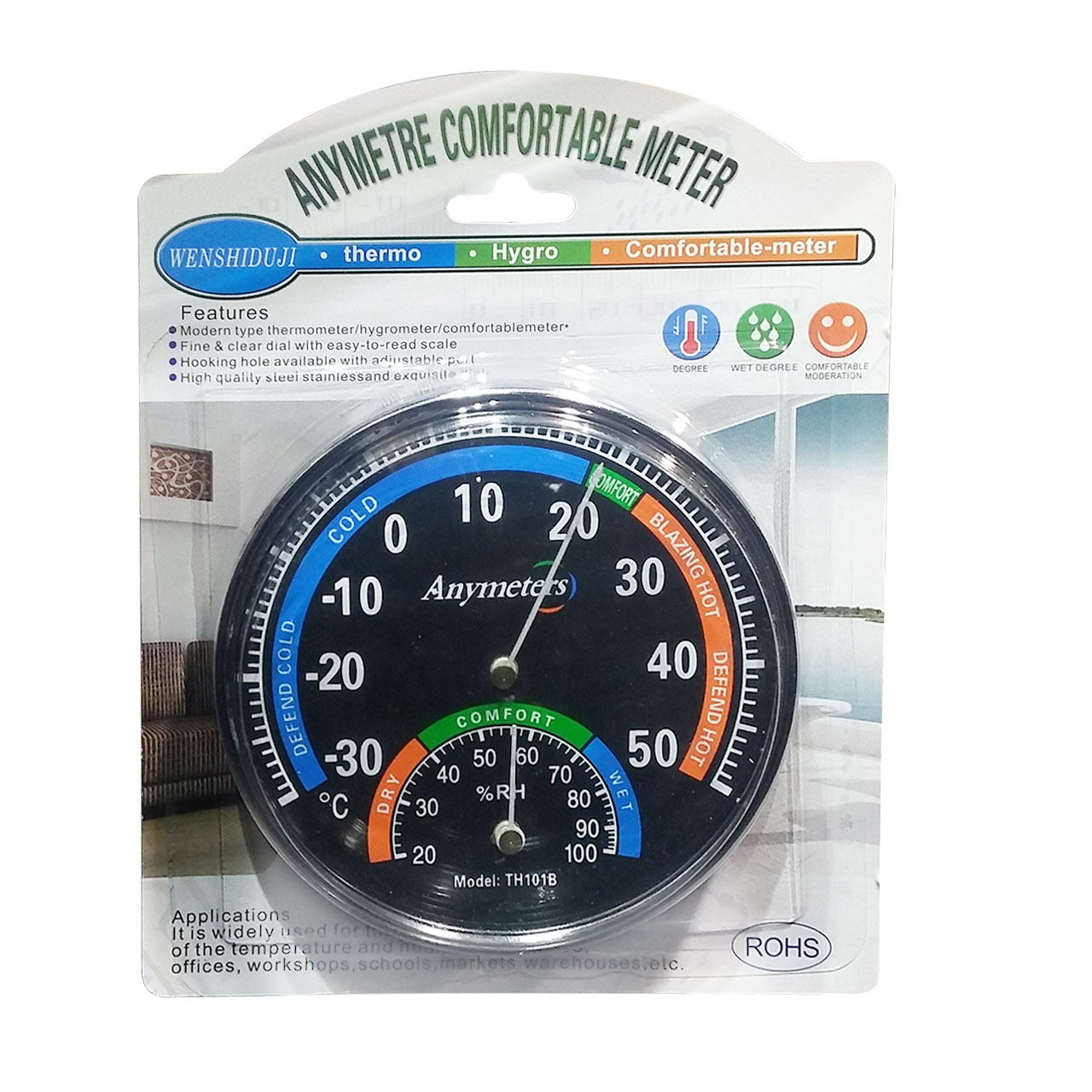 دماسنج و رطوبت سنج ونشیدوجی مدل Anymeters Rohs