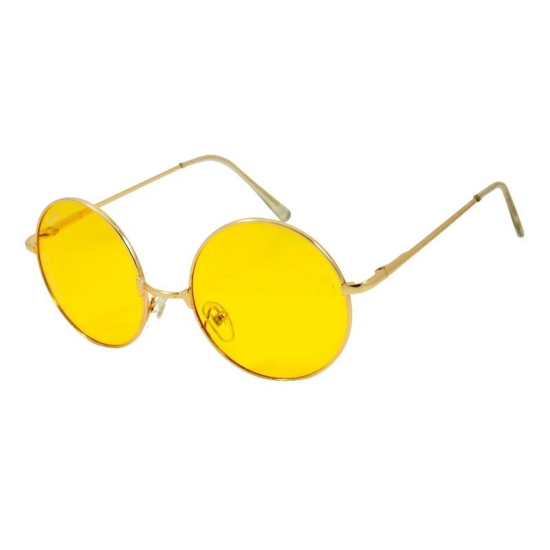 عینک آفتابی مدل Round Metal Yellow