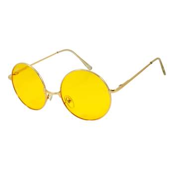 عینک آفتابی مدل Round Metal Yellow