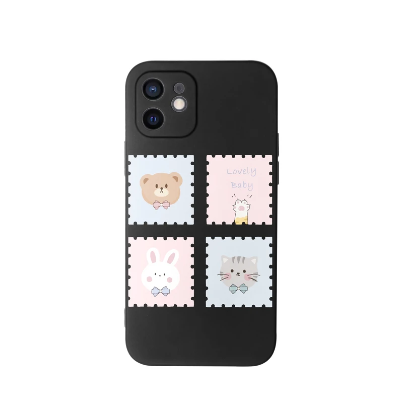  کاور قاب گارد طرح گربه خرس خرگوش کد a190 مناسب برای گوشی موبایل اپل iphone 12 Mini