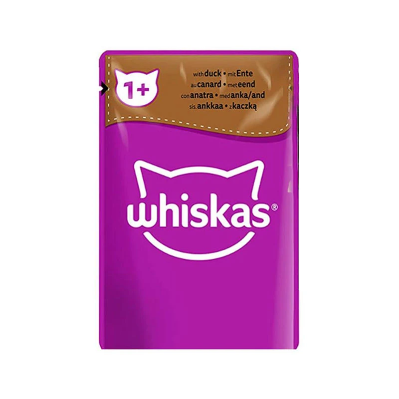 پوچ گربه بالغ ویسکاس مدل Cat Pouch با طعم اردک وزن 85 گرم