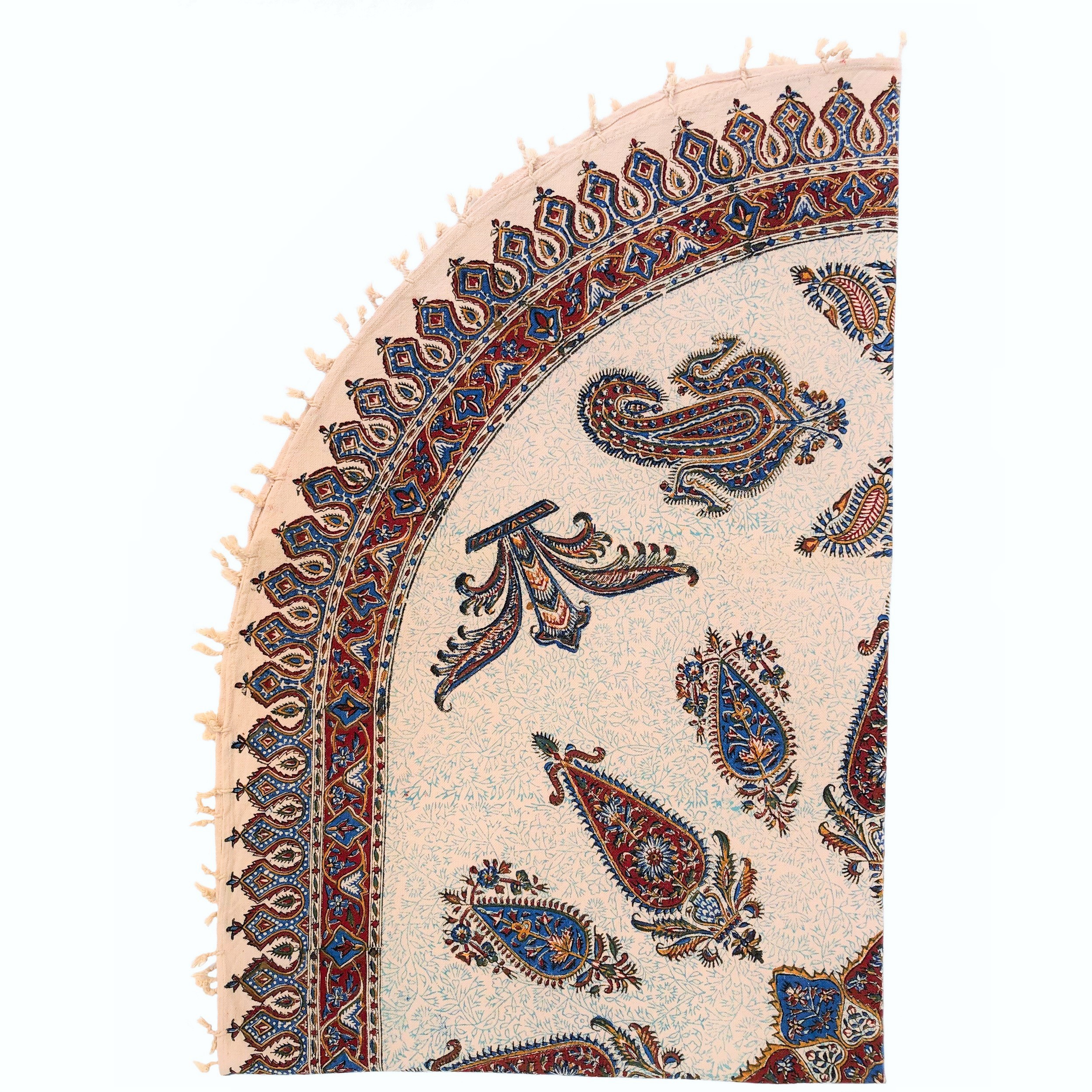رومیزی قلمکار ممتاز اصفهان اثر عطريان طرح ترنج مدل G71 سایز150*100سانتیمتر