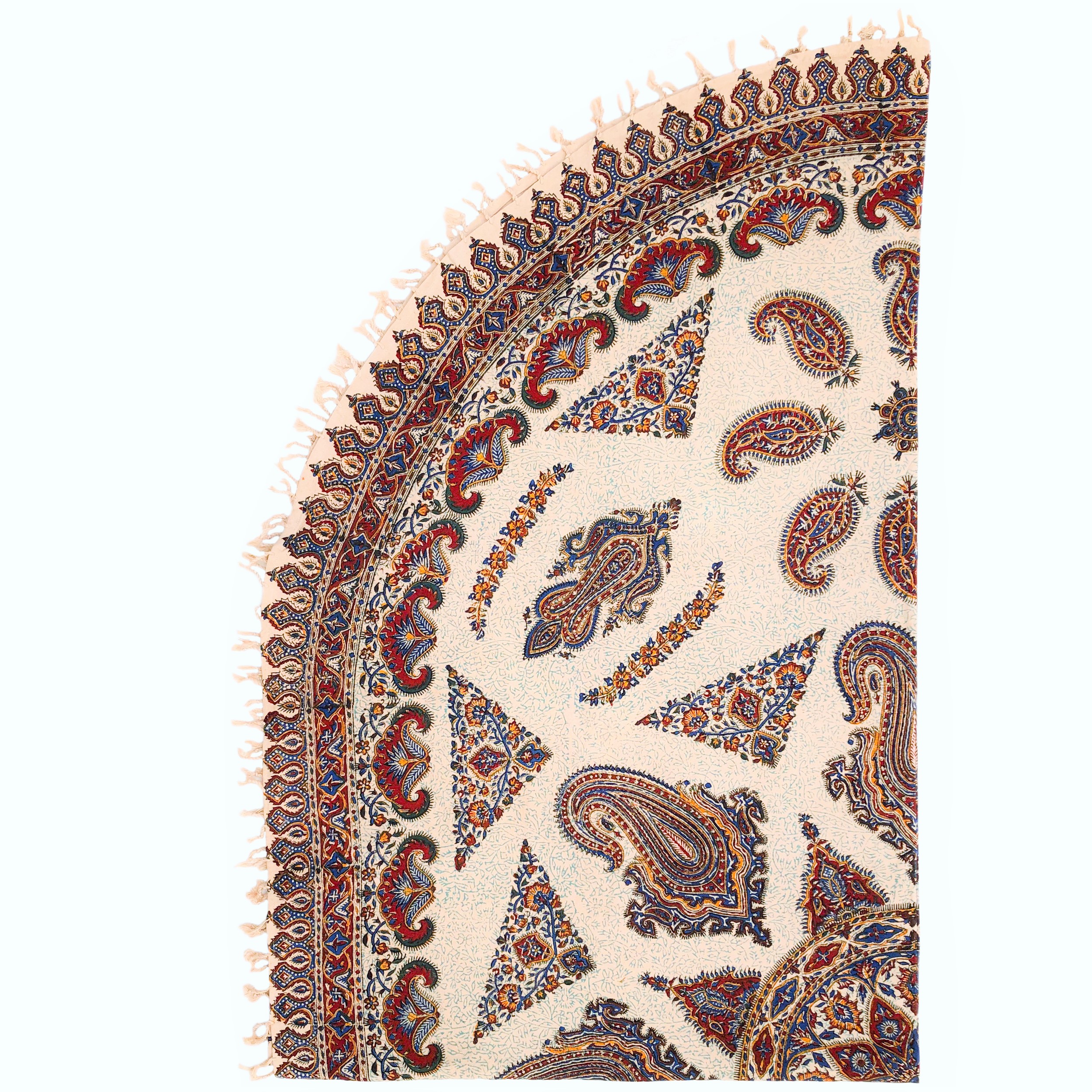 رومیزی قلمکار ممتاز اصفهان اثر عطريان مدل ترنج طرح G70سایز 240*160سانتیمتر