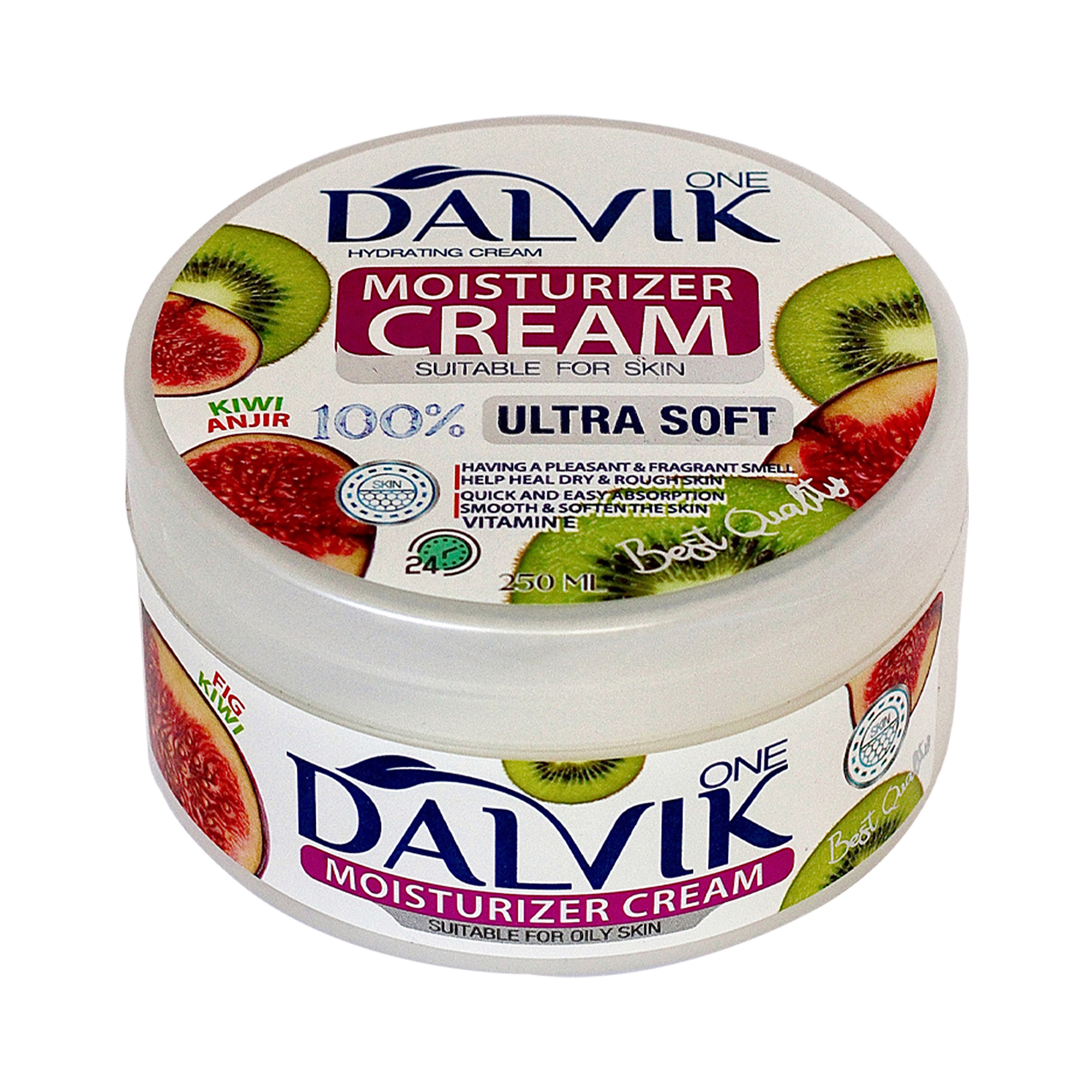 مراقبت پوست کرم مرطوب کننده دالویک وان مدل انجیر کیوی حجم 250 میلی لیتر