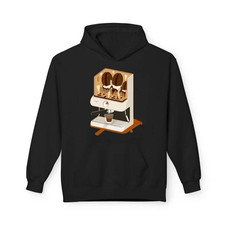 هودی مردانه پاد آفرین مدل قهوه کد q07