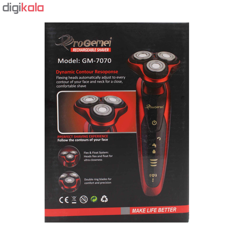 ماشین اصلاح سه تیغه صورت پروجیمی مدل GM-7070