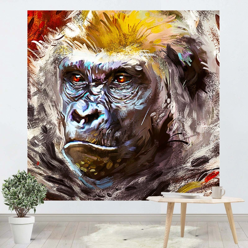 پوستر پارچه ای مدل حیوانات رنگی کد 004