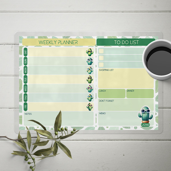 تخته وایت برد لاژید مدل پلنر برنامه ریزی کد PL045 سایز 20*30 سانتی متر