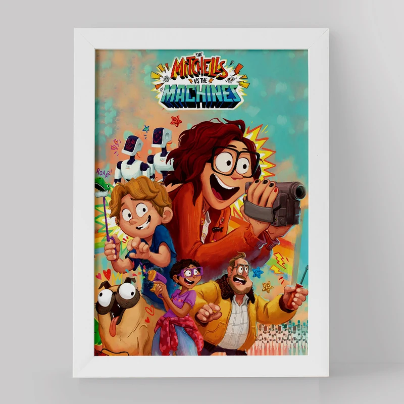 تابلو خندالو مدل میچل ها علیه ماشین ها کد 1386