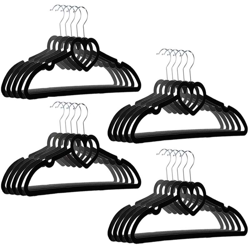 چوب لباسی مدل آویزی مخمل بسته 20 عددی