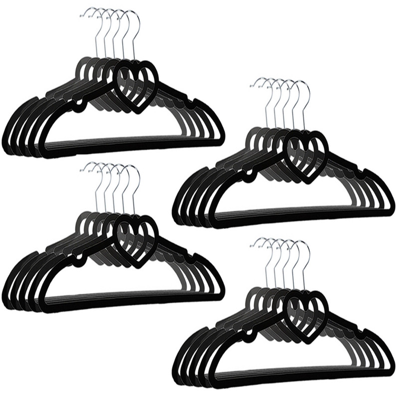 چوب لباسی مدل آویزی مخمل بسته 20 عددی