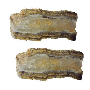 سنگ عقیق مدل مویی دودی کد P 42 مجموعه 2 عددی
