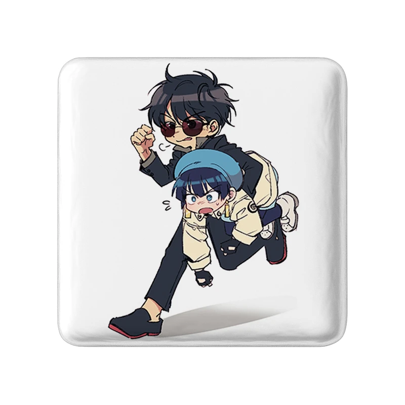 مگنت خندالو طرح ماریل و نیکولاس انیمه تریگان مدل مربعی کد 36199