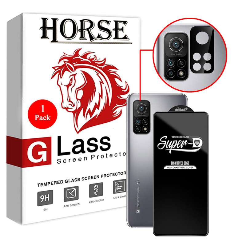 محافظ لنز دوربین هورس مدل 2SFA مناسب برای گوشی موبایل شیائومی Mi 10T Pro 5G به همراه محافظ صفحه نمایش