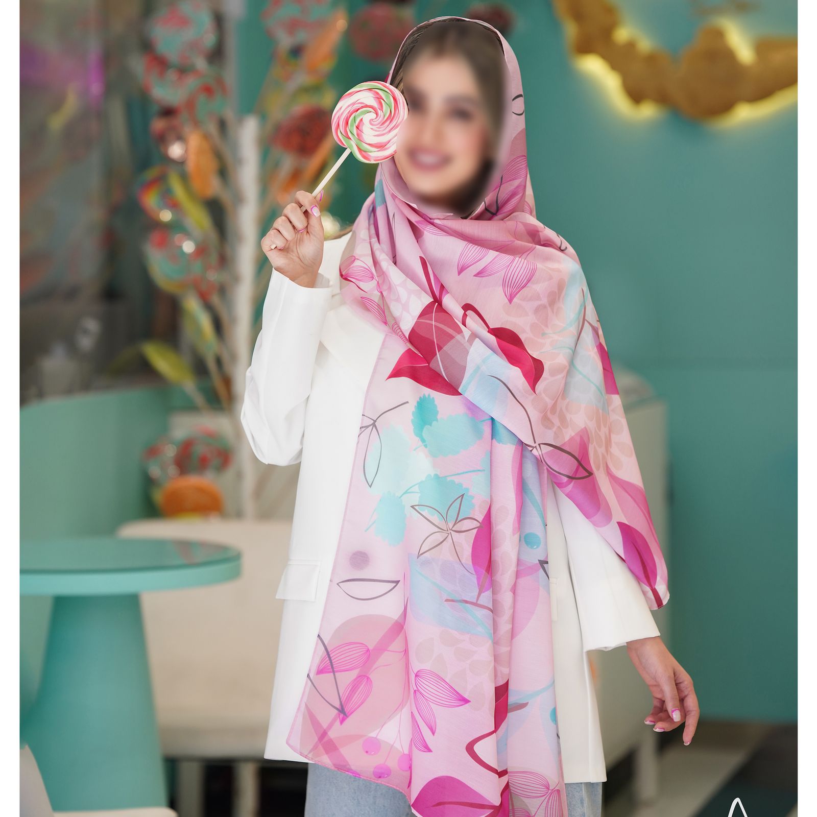 شال زنانه مدل بهاره نخی کد 1467 -  - 9