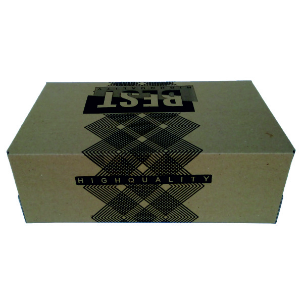 جعبه بسته بندی مدل کفش مردانه طرح BEST زیگزاگ کد M6 بسته 100 عددی