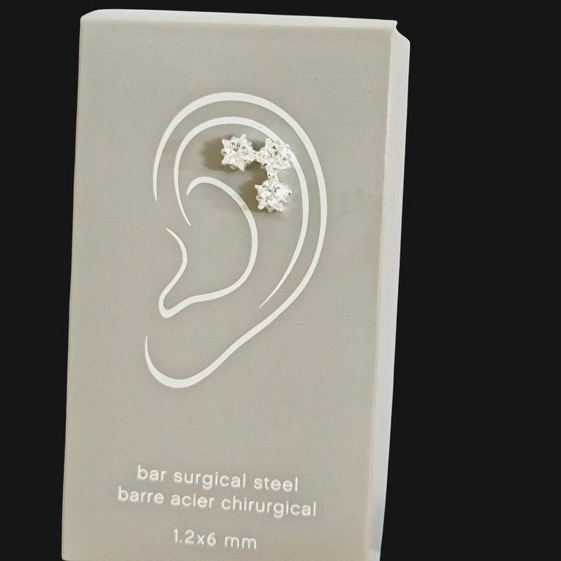 پیرسینگ نقره زنانه مدل لاله گوش کد 009 پیرسینگ نقره زنانه مدل لاله گوش کد 009