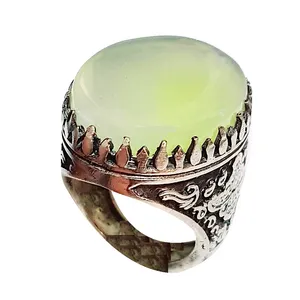 انگشتر نقره مردانه مدل عقیق شرف الشمس ASSA21