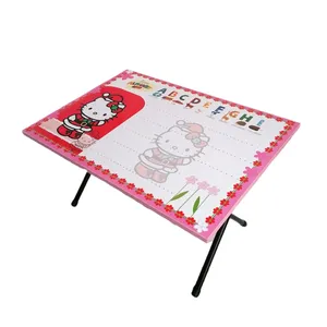 میز تحریر کودک مدل تاشو وایت بردی طرح کیتی 