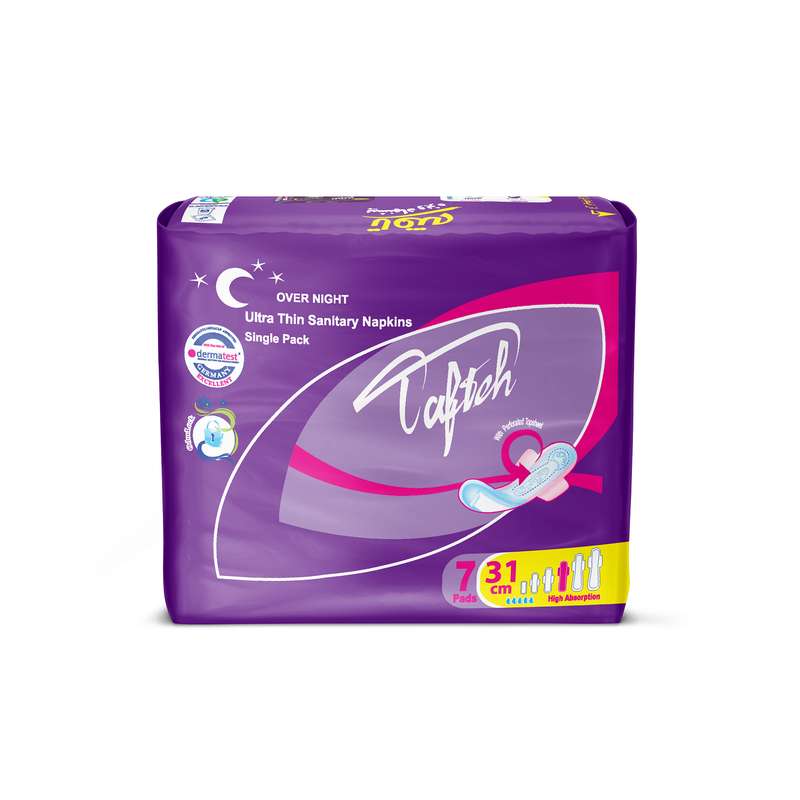 نوار بهداشتی تافته مدل Over Night بسته 7 عددی